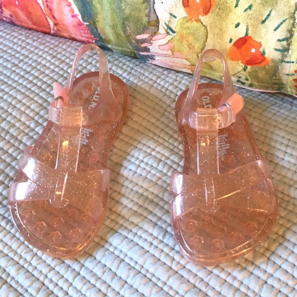 NWOT Jelly Sandals, pink with sparkles - Picture 2 of 6